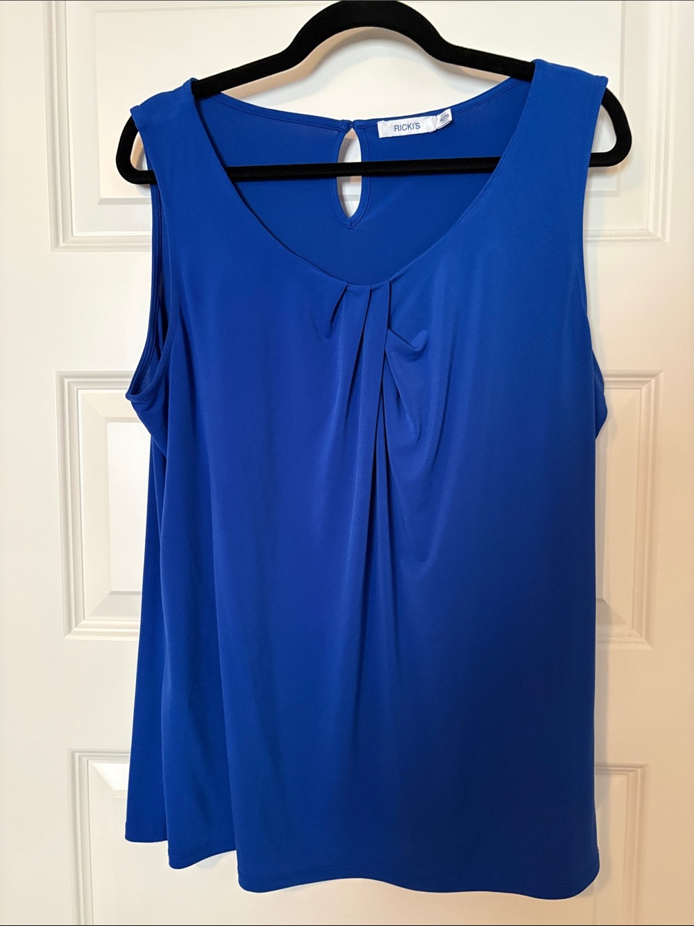 Ricki's Cobalt Blue Pleated V-Neck Sleeveless Top